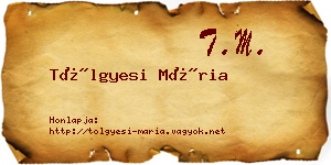 Tölgyesi Mária névjegykártya