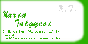 maria tolgyesi business card